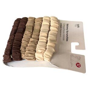 Lululemon Skinny Scrunchies 6 Pack O/S Neutral Tones Stretchy W9DB6S